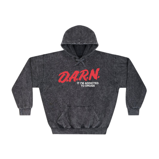 D.A.R.N. Unisex Mineral Wash Hoodie