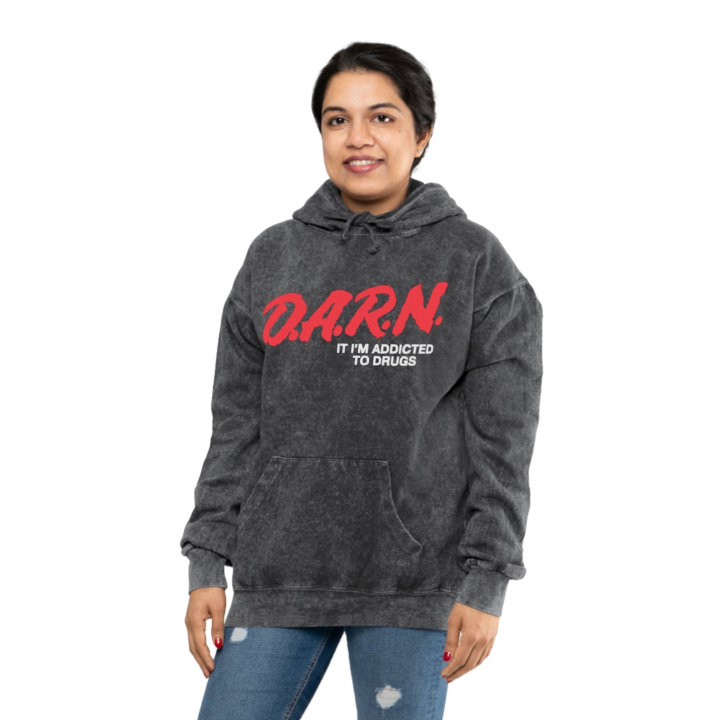 D.A.R.N. Unisex Mineral Wash Hoodie